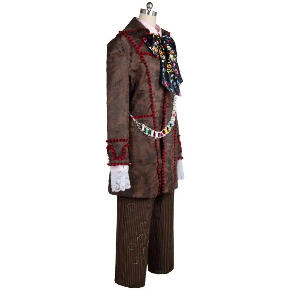 Mad Costume Hatter Costume Fantasy Movie Costume Adult Men Disguise Coat Pants Outfits - Female Style / XXL