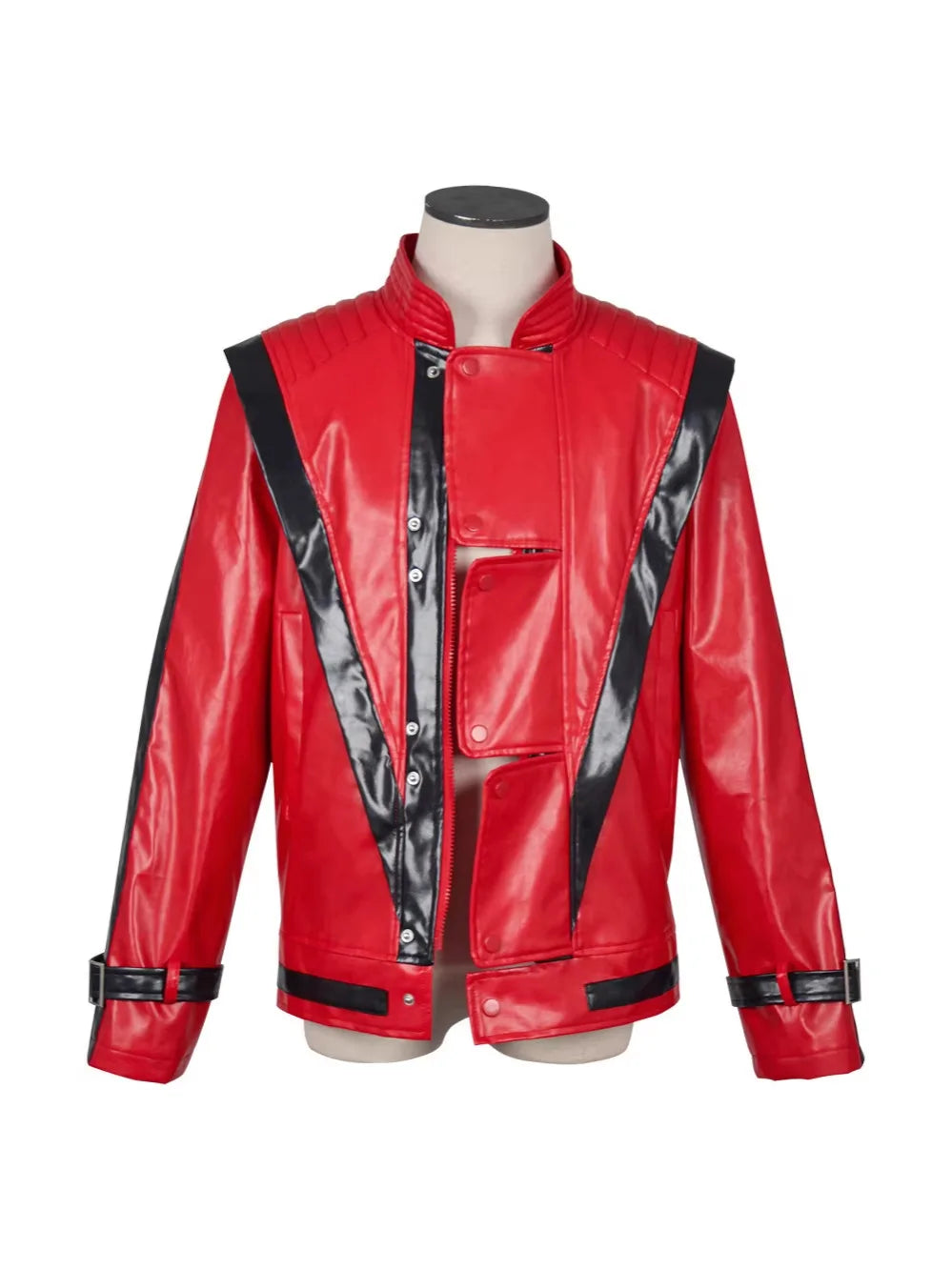Thrilling Night Michael , red leather jacket, retro 80s singer Costume - alternate view 6