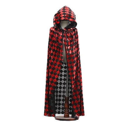 Grim Reaper Bloodstain Plaid Funny Death Cloak Prop - alternate view 9