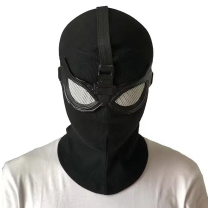 Superhero Peter Parker Spider Mask Costume Stealth Suit Black Helmet Halloween Costume - View 2