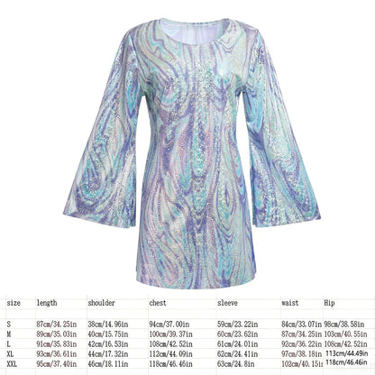 New Halloween Vintage 70s 80s Rock Women Disco Dress Hippie Costumes 60's Birthday Outfits 1970s Prom Sequin - product image 10