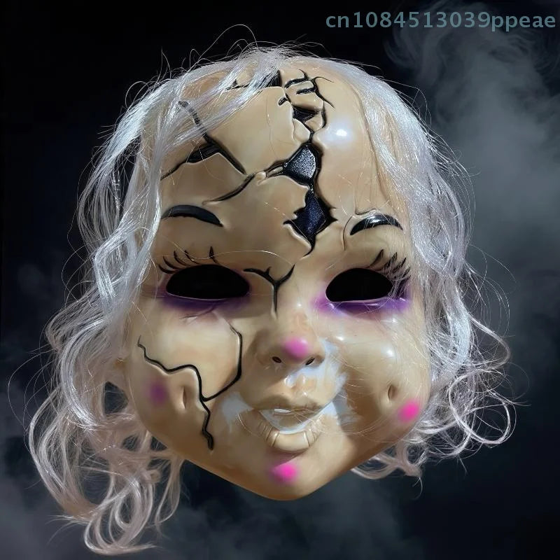 1 Pc Scary Ghost Mask Costume Props Chucky Ghost Doll Mask Halloween Full Face Helmet - A1