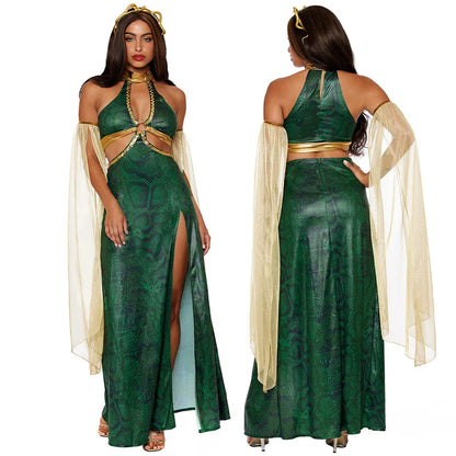 Women Halloween Sexy Costumes the Ancient Greek Mythological Costume Princess Them Sexy - green / S