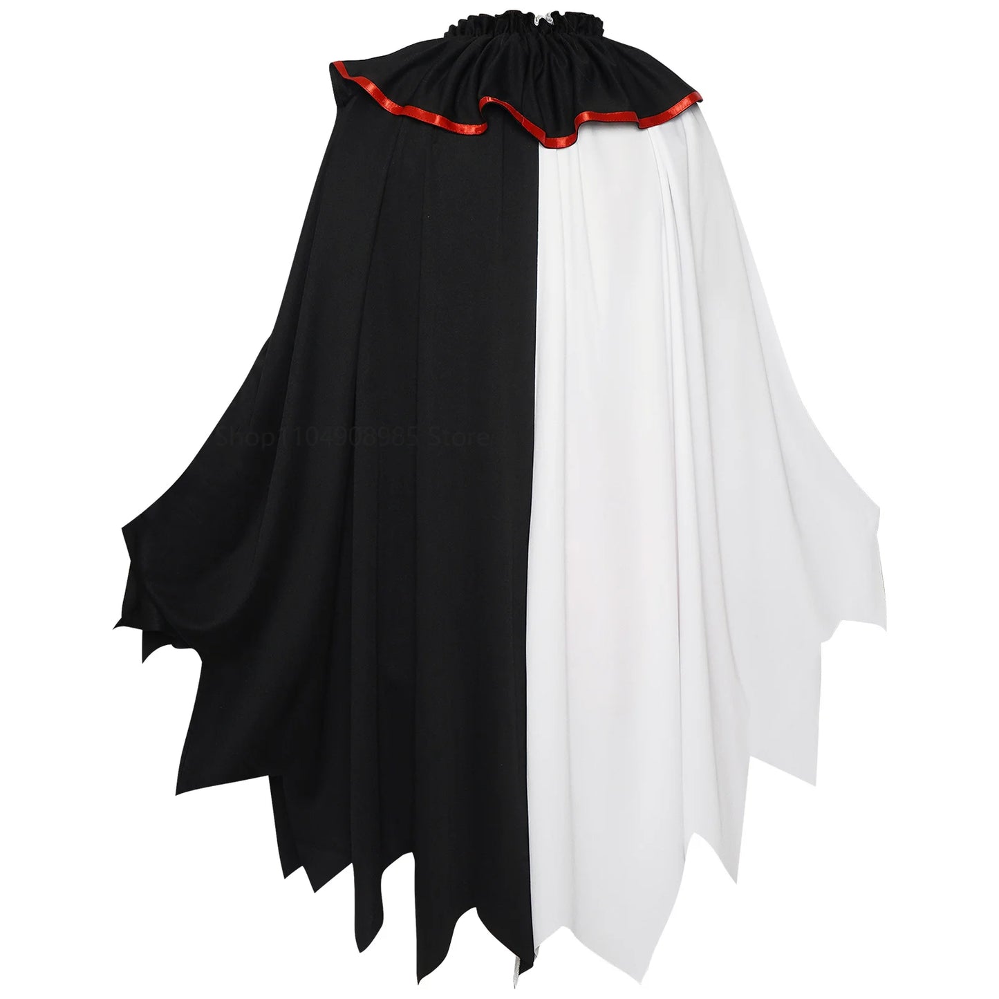 Scary Clown Costume Halloween Costume Black and White Cape Adult Costume Halloween Women's - View 3