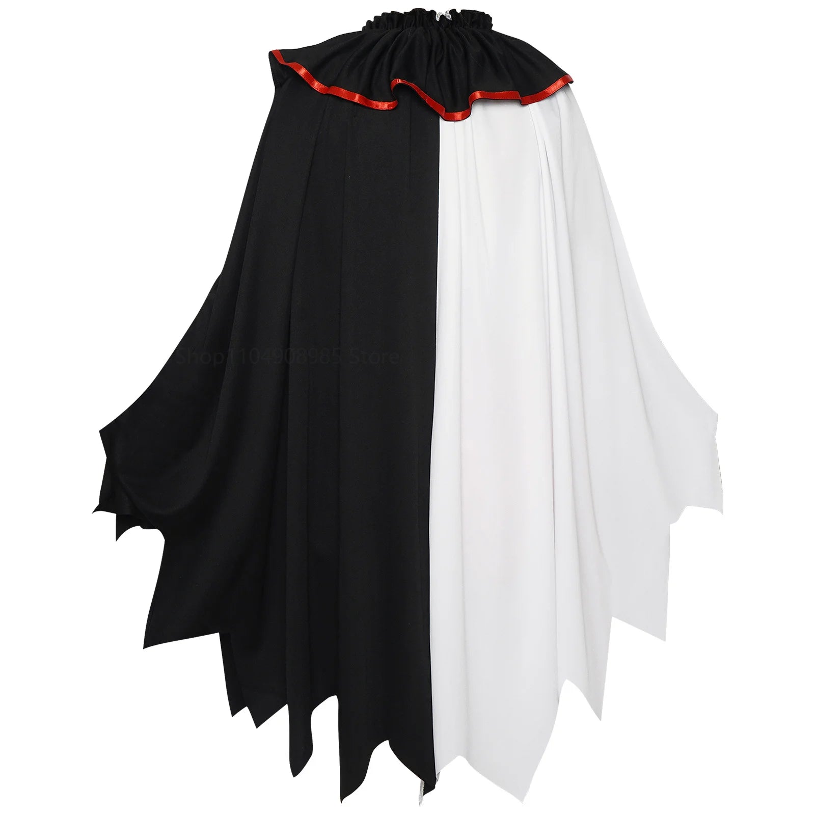 Scary Clown Costume Halloween Costume Black and White Cape Adult Costume Halloween Women's - View 3