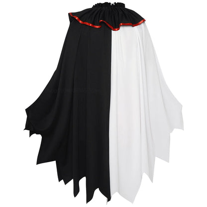 Scary Clown Costume Halloween Costume Black and White Cape Adult Costume Halloween Women's - View 3