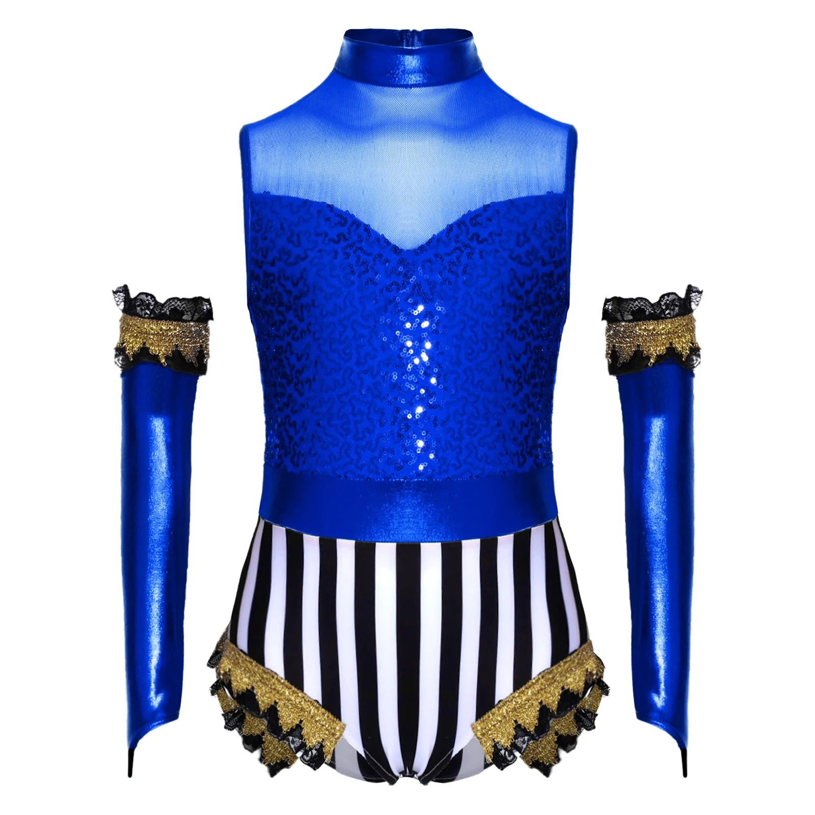 Girls Ringmaster Circus Clown Outfits Costume Dance Leotard Drum Majorette Halloween - Hot Pink E / 16