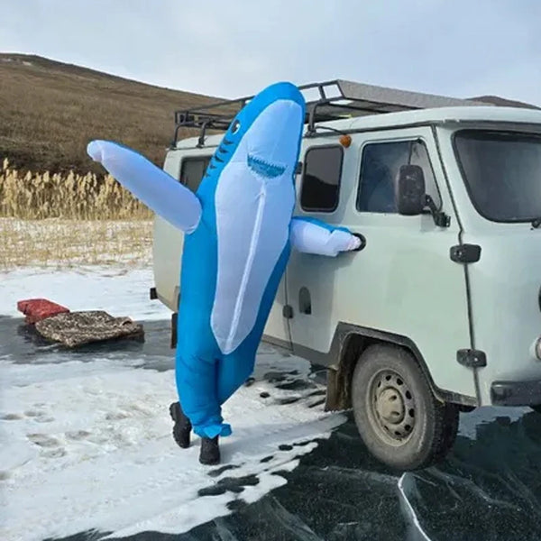 Adult Shark Cosplay Inflatable Halloween Costume Halloween Birthday Gift Cosplay Party Inflatable Costume