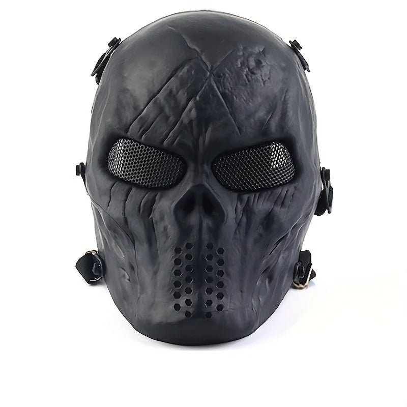 Men's Skull Warrior Mask Cool Camouflage Party Cosplay Accessory Unique Birthday Gift for Boyfriend Horror