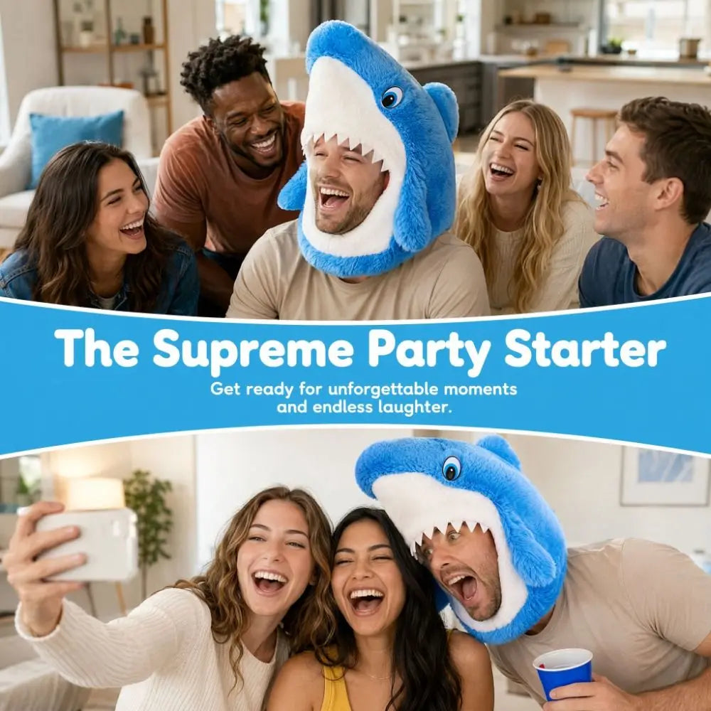 Costume Accessories Creative Shark Head Cover Cartoon Cute Halloween Headgear Unisex Novelty Shark Party Hat Festival Event