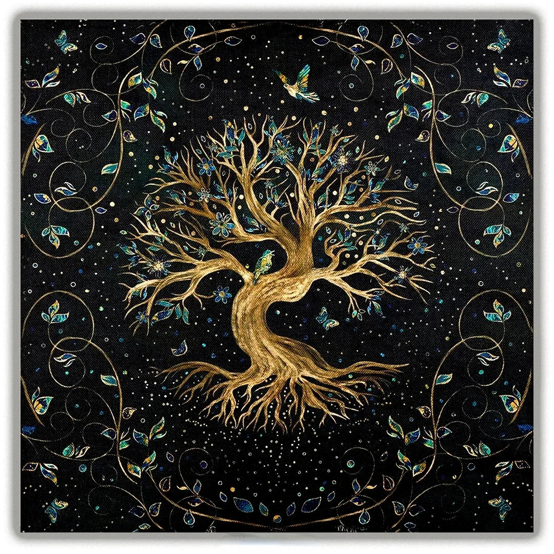 Zodiac Tree of Life Tarot Altar Cloth