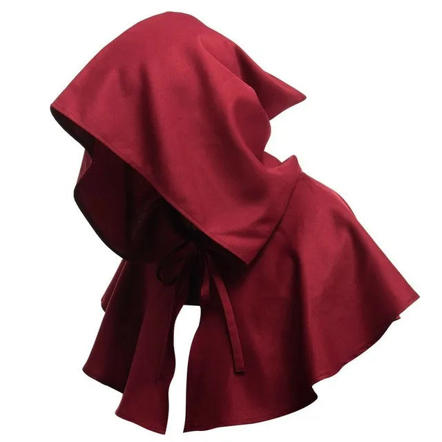Unisex Halloween Ghost Dementors Costume Gothic Horror Zombie Tattered Hooded Capes Day of - green scarf / One Size