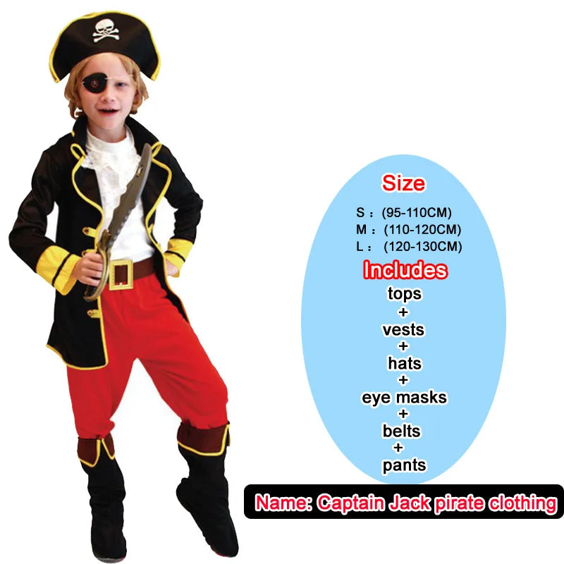 Halloween Children's Pirate Costumes for Boy Boys Kids Children Pirate Costume Fantasia Infantil Cosplay - product image 6