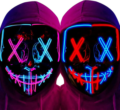 Poptrend Halloween Mask LED Light Up Mask Scary Mask for Costume Halloween Costume Parties - View 17