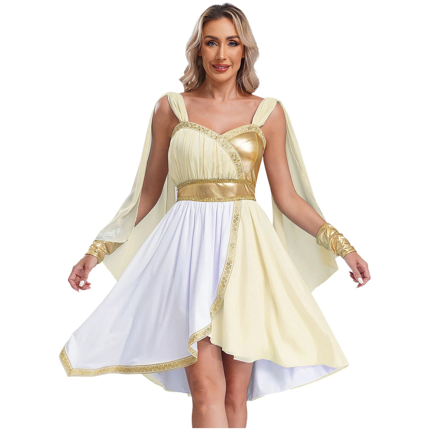 Women's Roman Ancient Greek Athena Goddesses Princess Toga Chiffon Costume - alternate view 7