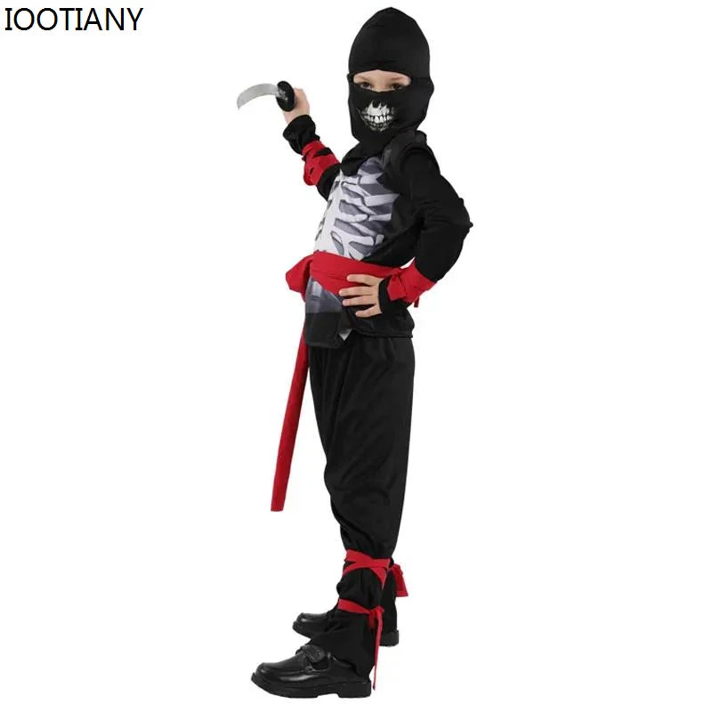 Boys Skeleton Zombie Cosplay Costume Halloween Magic Show Costumes CarnivalParty