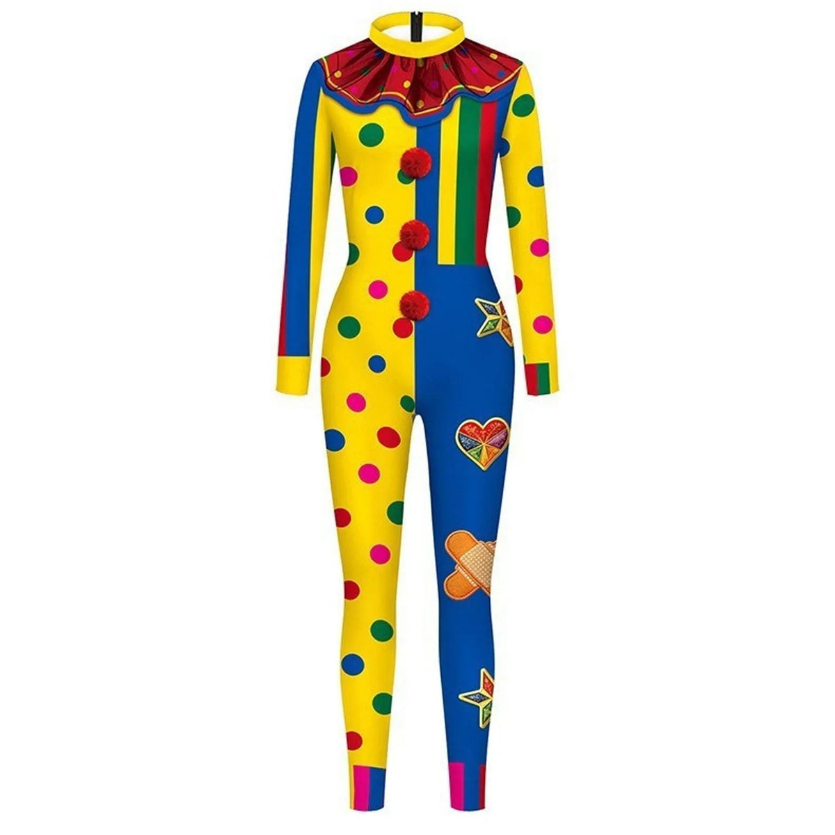 Boys Girls Clown Jumpsuit Long Sleeve Print Back Zipper Skinny Bodysuit - product image 5