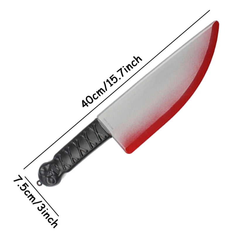1Pc Simulation Terror Bloody Plastics Prop Knife Halloween Celebration Haunted House Decoration Party Supplies - product image 7