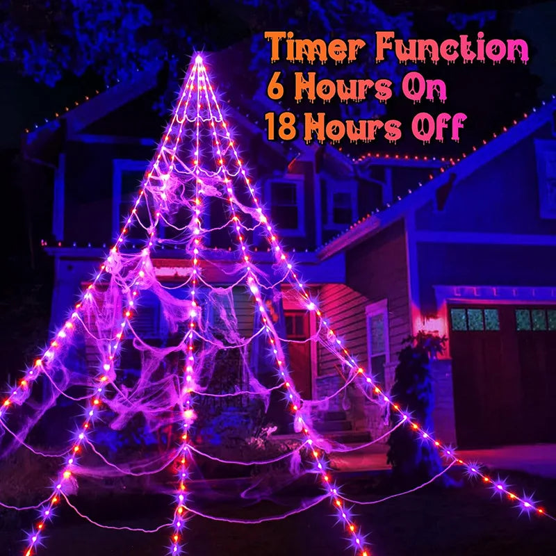 26.2 FT Spider Light-Up Outdoor Halloween Spider Web Decoration Costume - product image 3