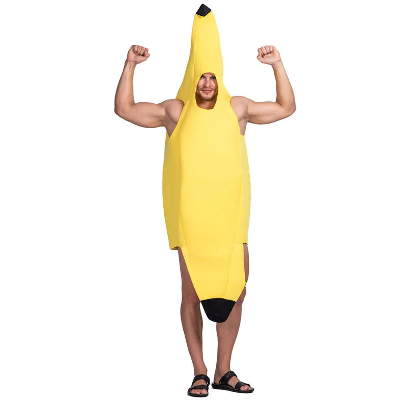 HAPPY JO Adult Carrot Costume – Funny Orange Vegetable Jumpsuit