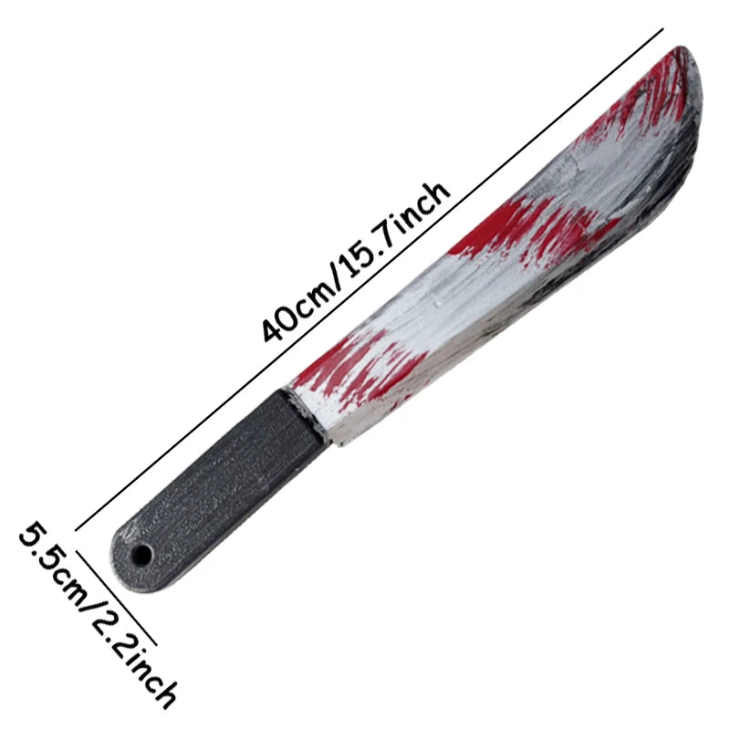 1Pc Simulation Terror Bloody Plastics Prop Knife Halloween Celebration Haunted House Decoration Party Supplies - product image 9