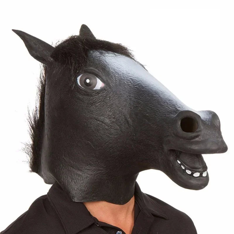 Funny Horse Head Full-Face Halloween Mask