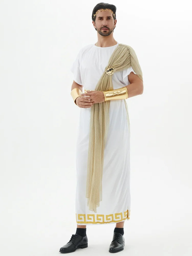 Halloween Costume Ancient Greek Gods Zeus Costumes Adult King of Rome Stage Show Dress - View 6