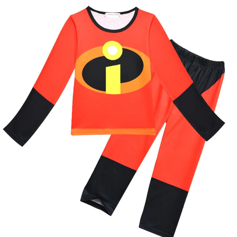 Kids Incredibles Red Halloween Costume Set with Mask & Cloak