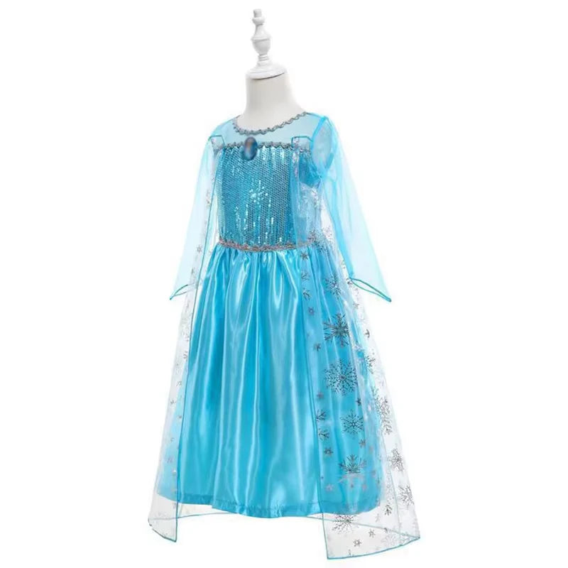Ice Queen Princess Ice Kingdom Halloween Costume for Kids