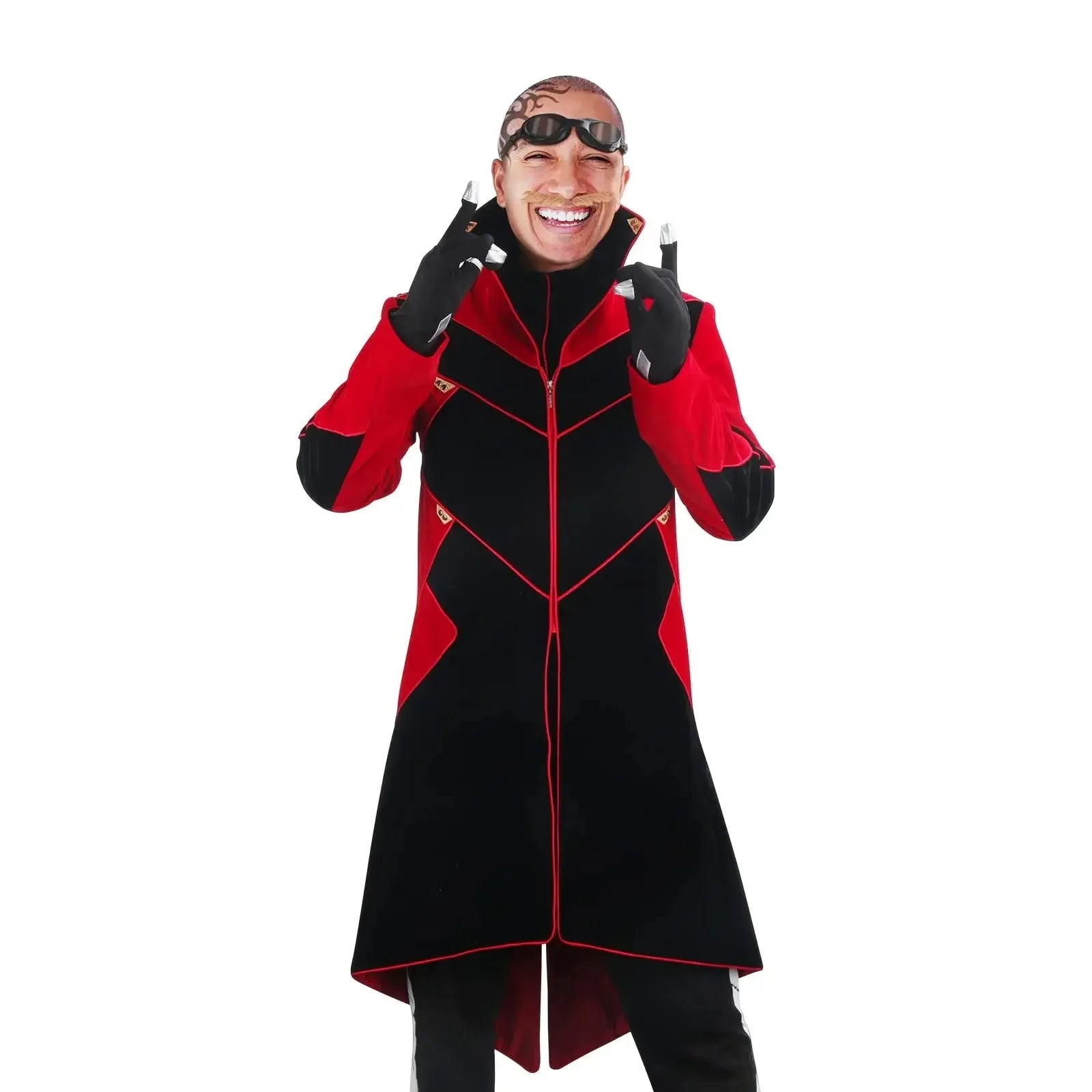 Dr Eggman Cosplay Costume Anime Hedgehog 2 Ivo Robotnik Halloween For Men Clothes Coat Glasses Full Set