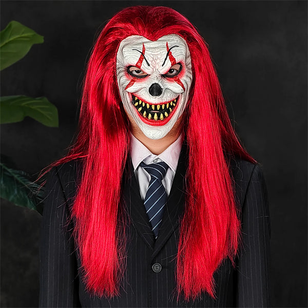 Collector's Grade Hand-Painted Red Haired Clown Mask – Natural LatexHalloween