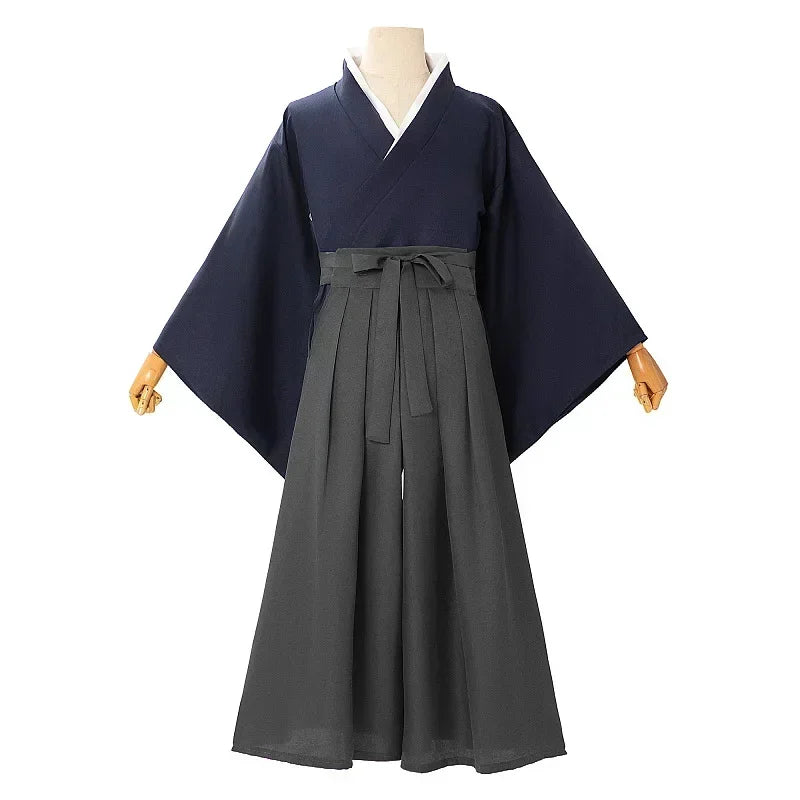 Anime Rurouni Kenshin Costume Adult Men Kimono Halloween Outfit - S / B
