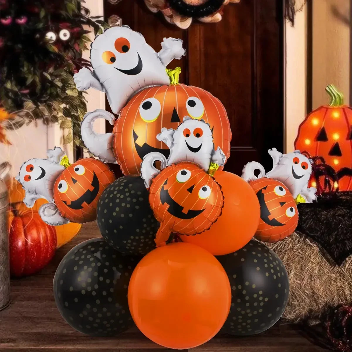 12–13 Piece Black & Orange Happy Halloween Balloon Set - product image 6