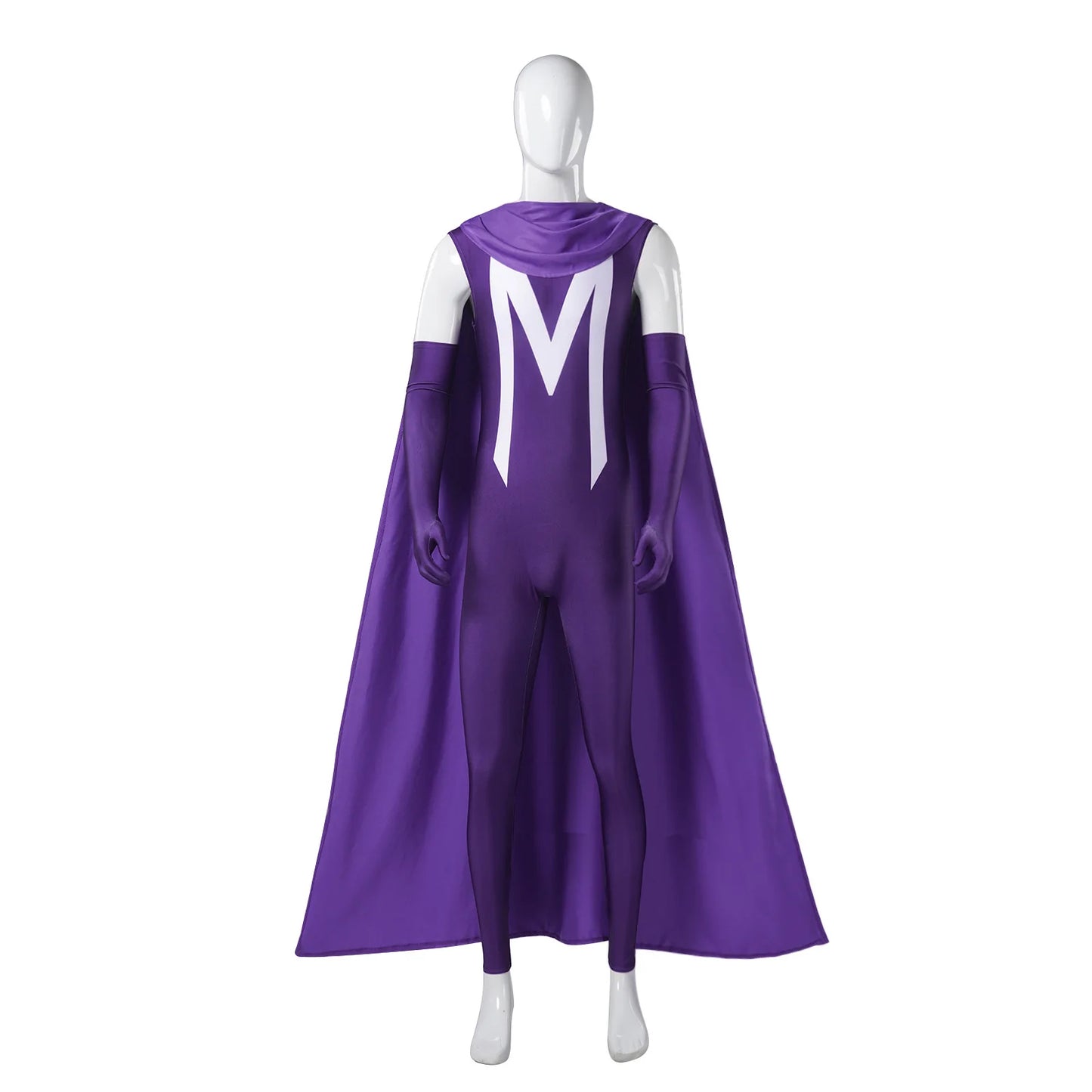 Anime Magneto Costume 97 X Costume Disguise for Men Male Adult Jumpsuit Glove Halloween - H175 / XXL