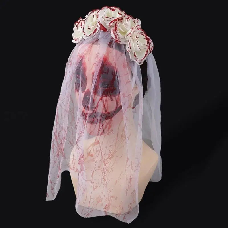 39BD Gothic Bride Veil For Women Halloween Costume Accessory Veil Facemask - product image 4