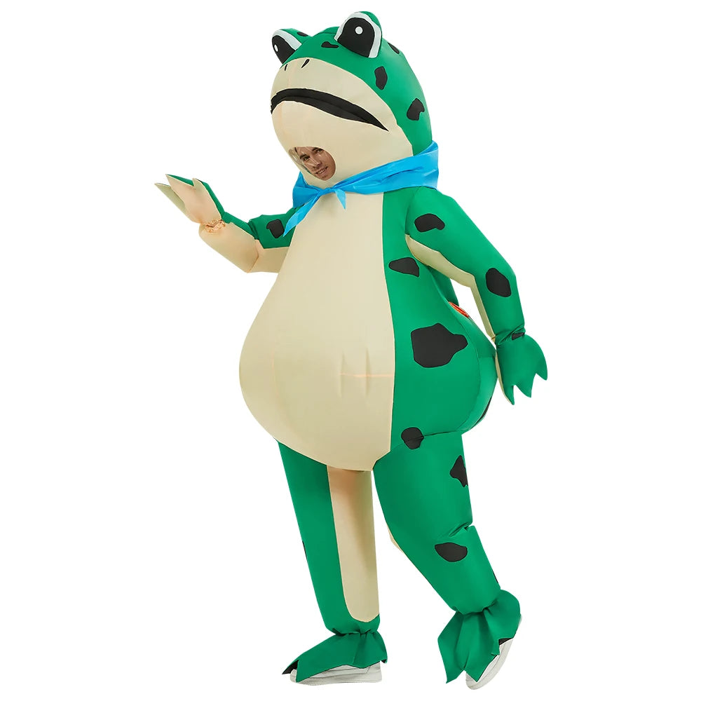 Inflatable Frog Costume for Adults | Funny Halloween Blow-Up Suit
