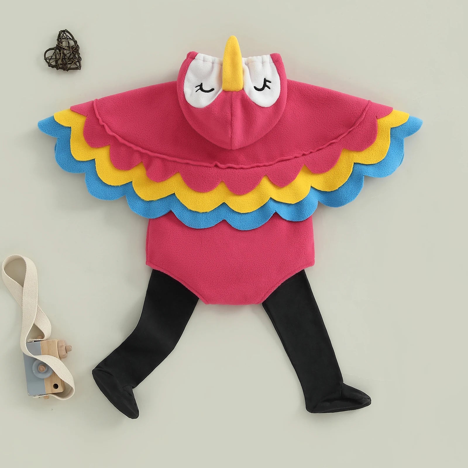 Kids' Hooded Romper Jumpsuit Long Socks Bird Costume - alternate view 2