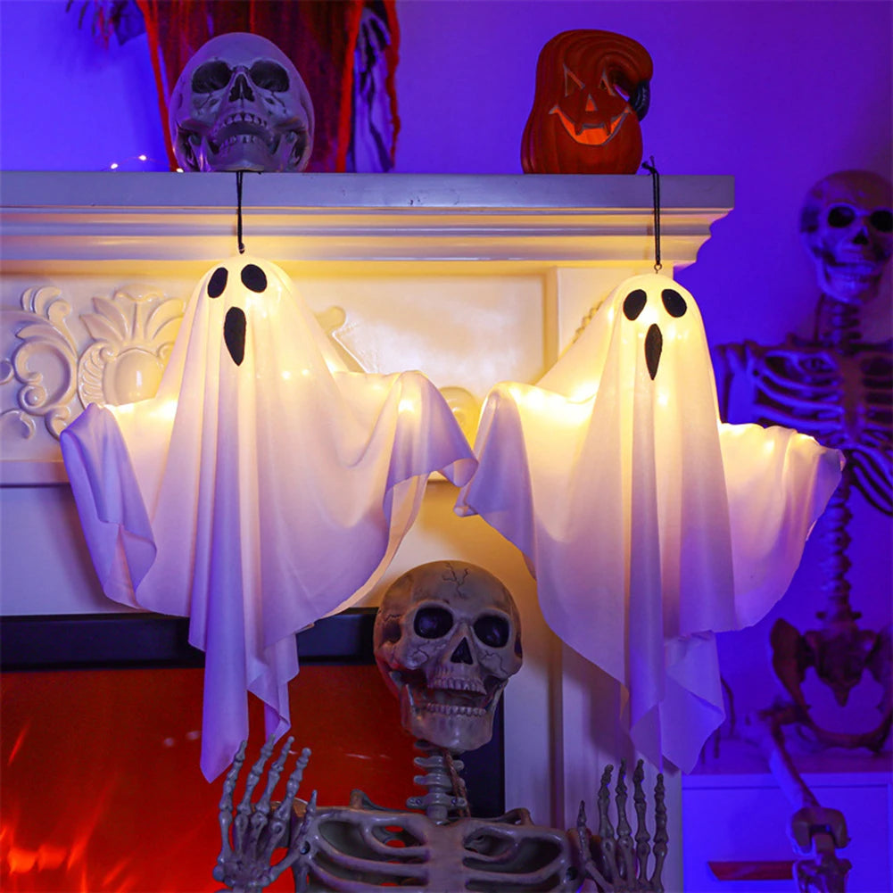 Halloween Glowing White Ghost LED Hanging Ghosts Horror Props with Fairy - product image 4