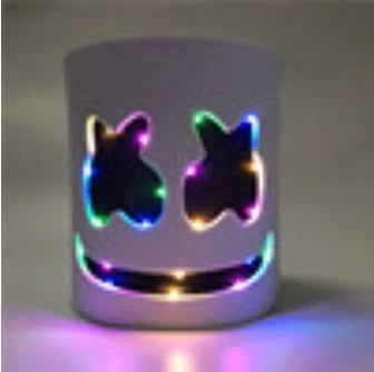 DJ Music Festival Props Full Head with Flashing Style Glow Marshmello LED Mask - alternate view 9