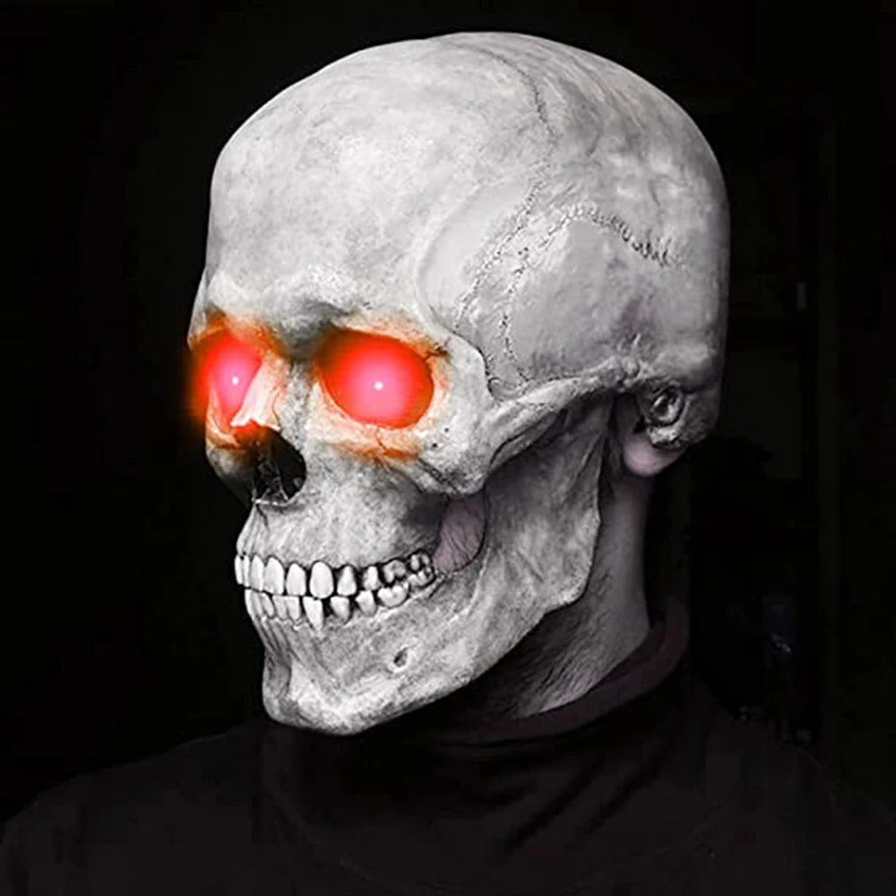 Halloween Mask Latex Mask Skull Mask Horror Decoration Full Head Skull Mask Helmet Movable Jaw Masque Gifts - product image 5