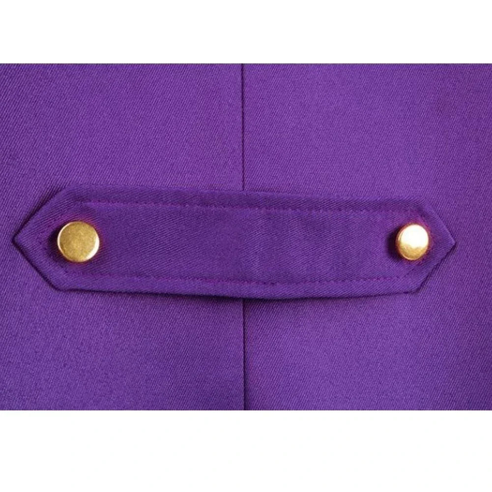 Movie Super Villain Costume Disguise Joker Costume Fantasy Tuxedo Jacket Vest Suit Adult - PURPLE / XXXL