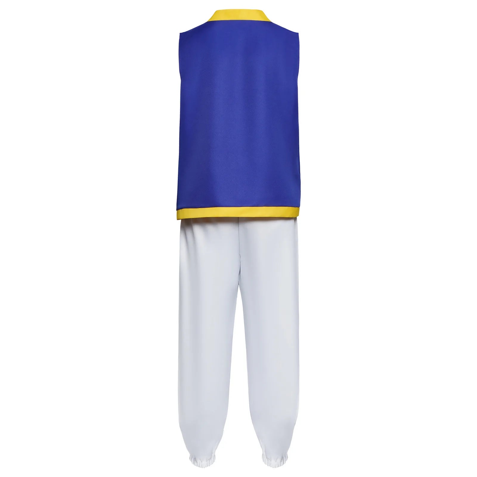 Men Super Bros Toad Costume Adult Halloween Outfit Sleeveless Vest White Pants with - GRAY / 120