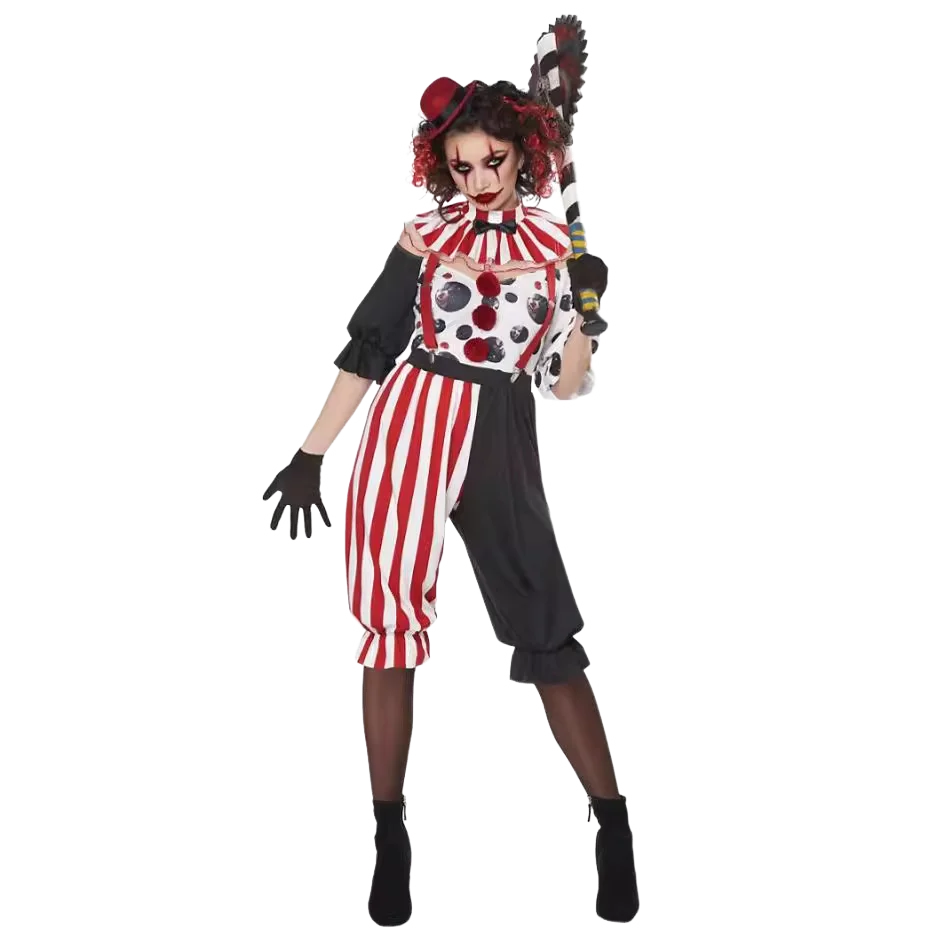 ZAWALAND Women's Halloween Costumes Scary Clown Dresses Outfits Costume Movie Character - 5 / L