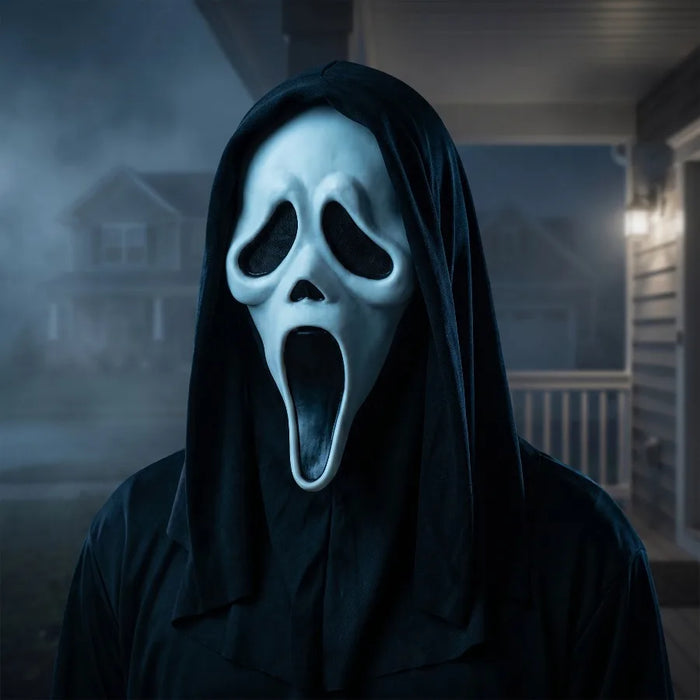 Ghost Face Latex Full-Head Halloween Mask