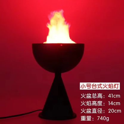 Halloween Fake Flame Decoration Simulation Brazier LED Flame Light Fake Fire Burning Props Haunted House Bar - product image 9