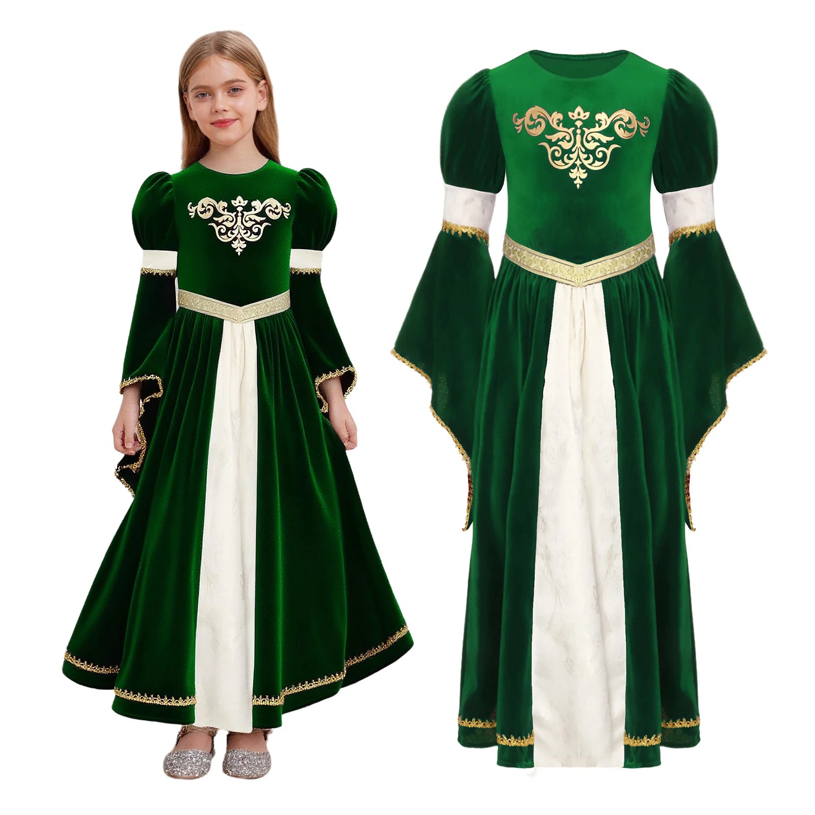 Girls Medieval Princess/Victorian Queen Halloween Cosplay Costume Bell Long - product image 8
