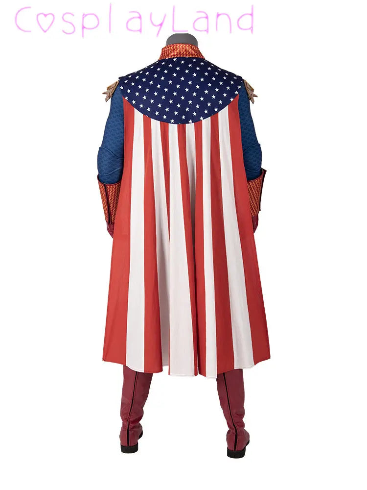 The Boys Homelander Cospaly Superhero Costume Adult Halloween Costumes Antony Starr - Boots Only / XL