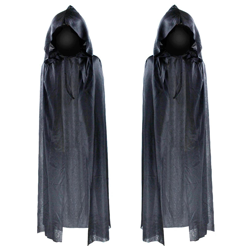 Adult Sexy Hooded Cape Sheer Transparent Stand Collar Erotic Sex Show Costume - alternate view 3