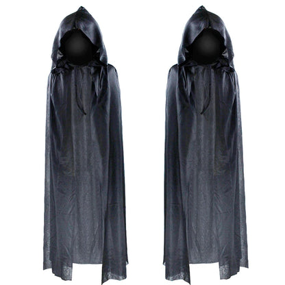 Adult Sexy Hooded Cape Sheer Transparent Stand Collar Erotic Sex Show Costume - alternate view 3