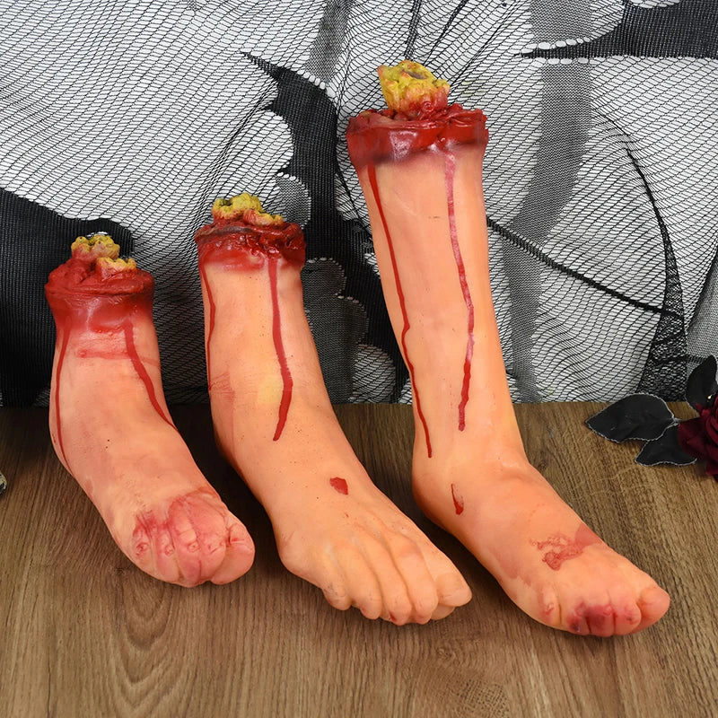 Horror Halloween Party Props Scary Bloody Fake Hand Finger Leg Foot Heart for - product image 3